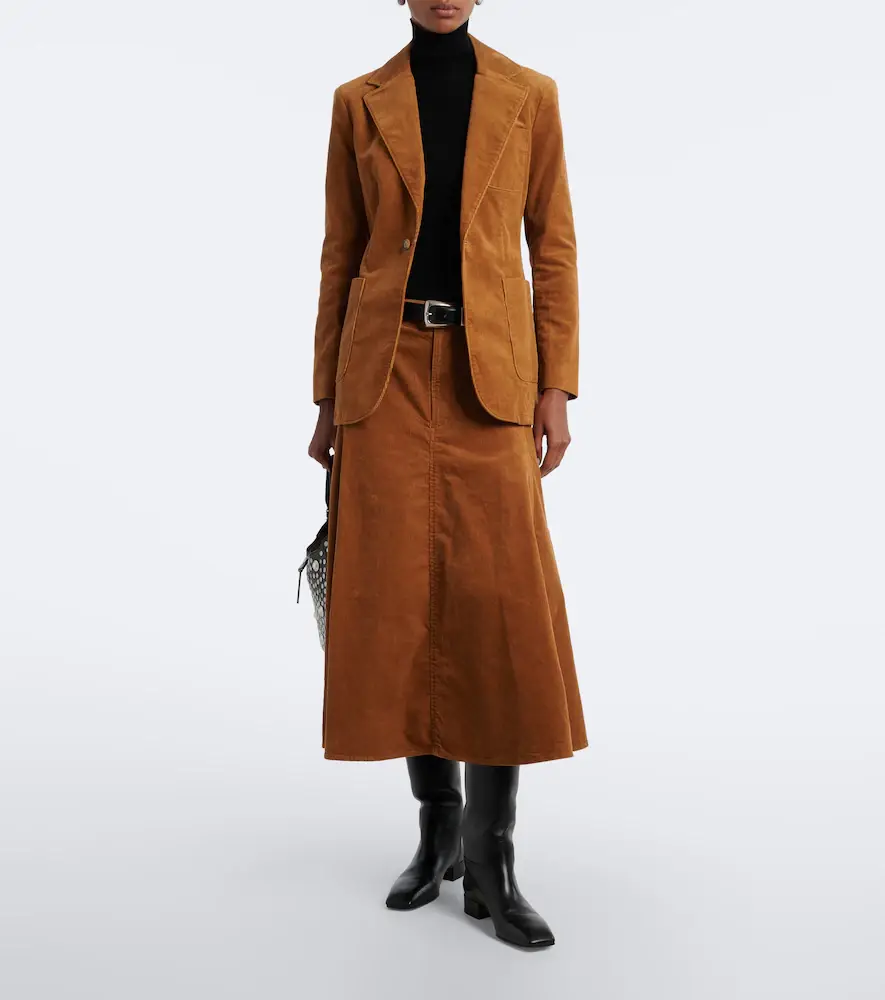 Polo Ralph Lauren Cotton corduroy midi skirt | Thumbnail 3