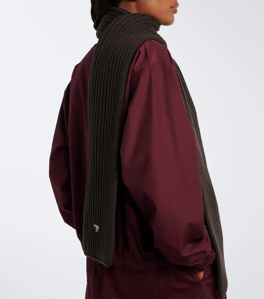 Prada Ribbed-knit virgin wool scarf | Thumbnail 4 Prada Ribbed-knit virgin wool scarf | Thumbnail 4