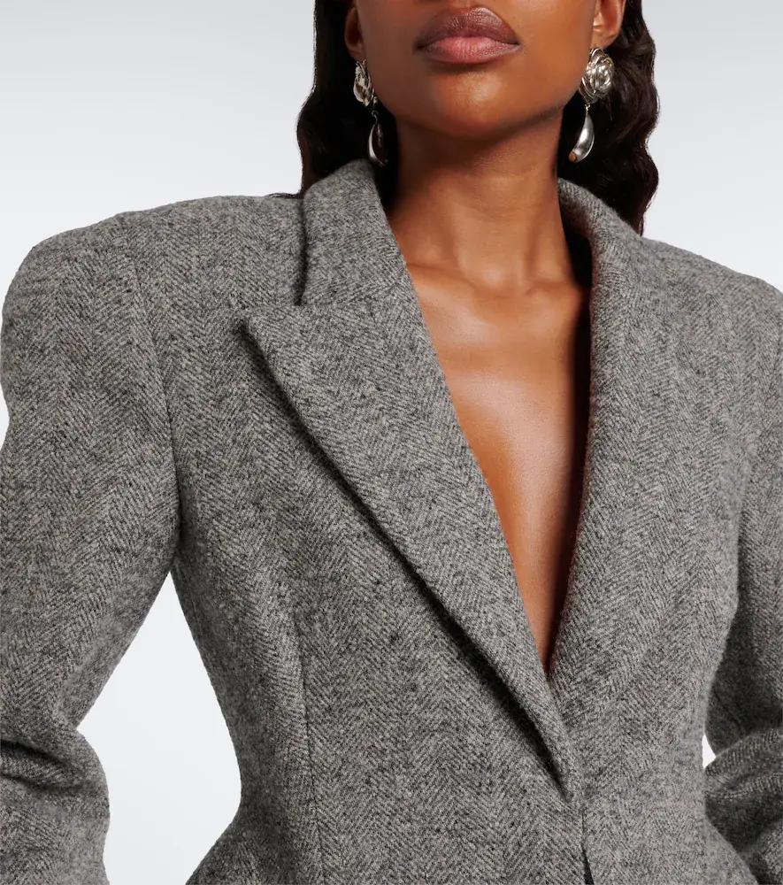 Magda Butrym Herringbone wool-blend blazer dress | Thumbnail 2