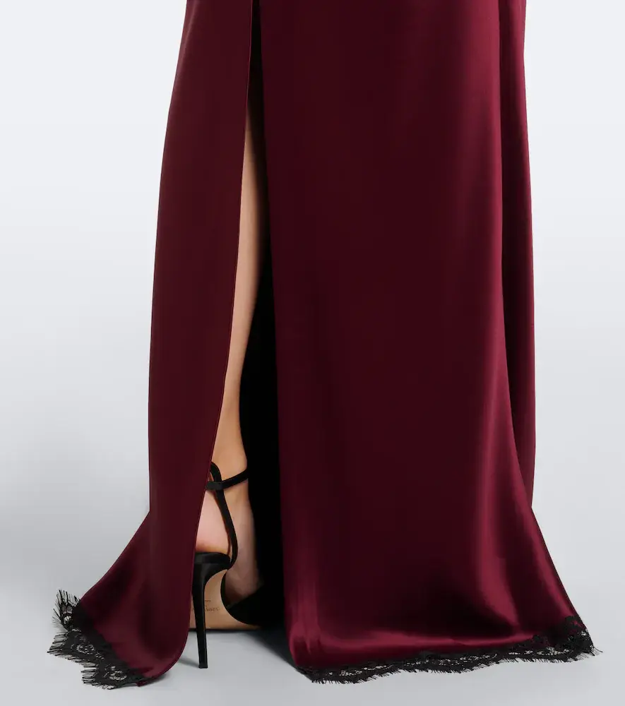 Retrofête Retrofête Everly lace-trimmed satin maxi dress | Thumbnail 4 Retrofête Retrofête Everly lace-trimmed satin maxi dress | Thumbnail 4