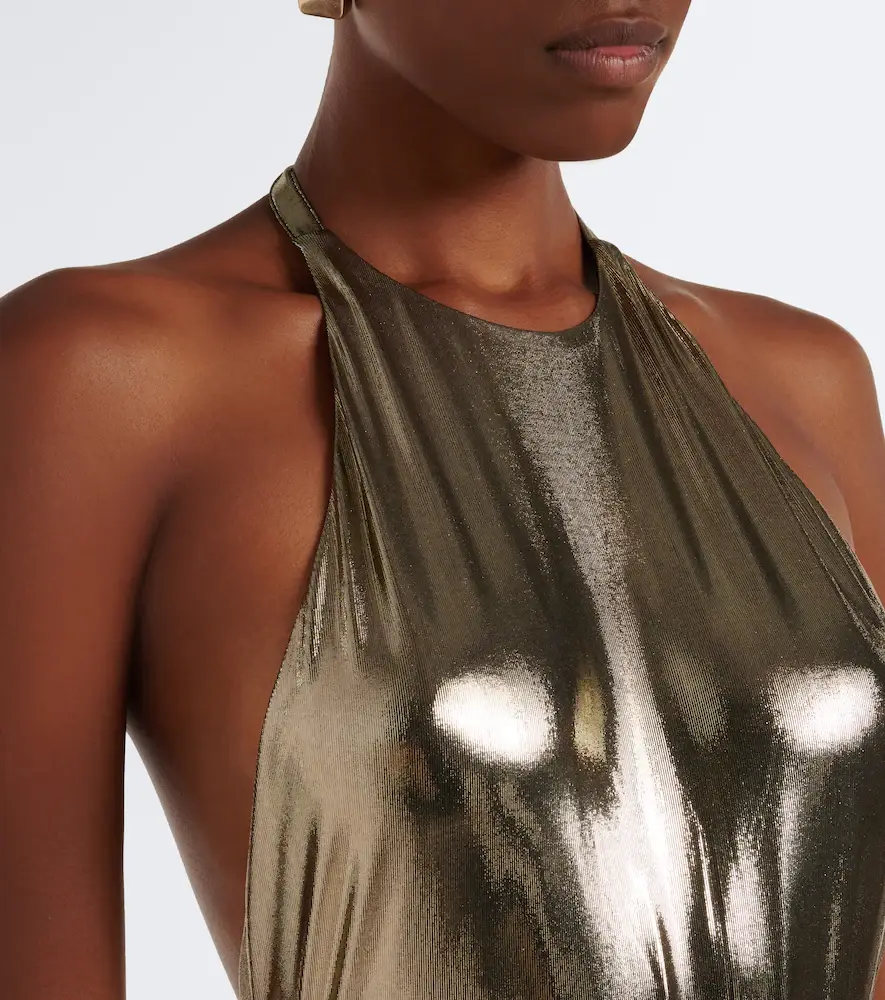 Retrofête Retrofête Anida gathered halterneck gown | Thumbnail 3 Retrofête Retrofête Anida gathered halterneck gown | Thumbnail 3