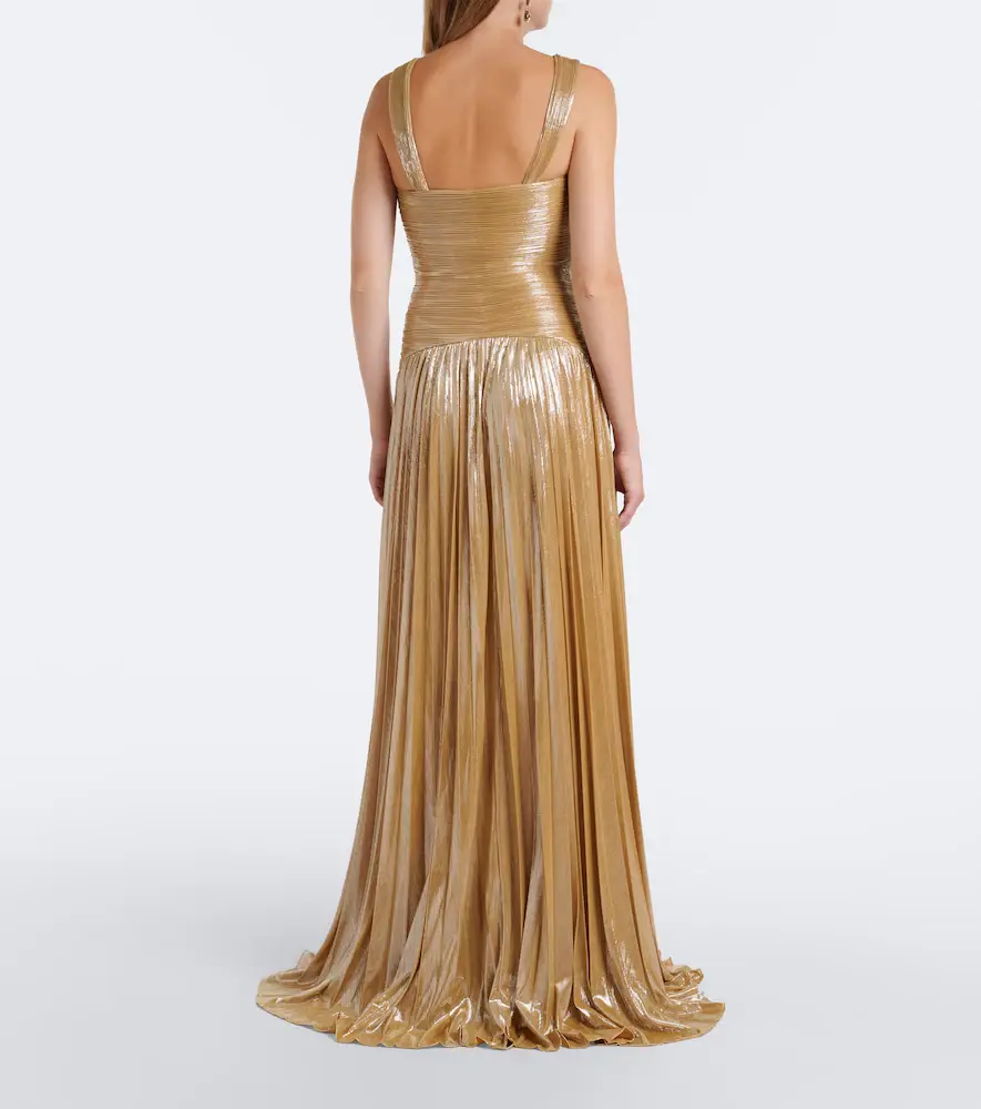 Retrofête Solace plissé halterneck gown | Thumbnail 2