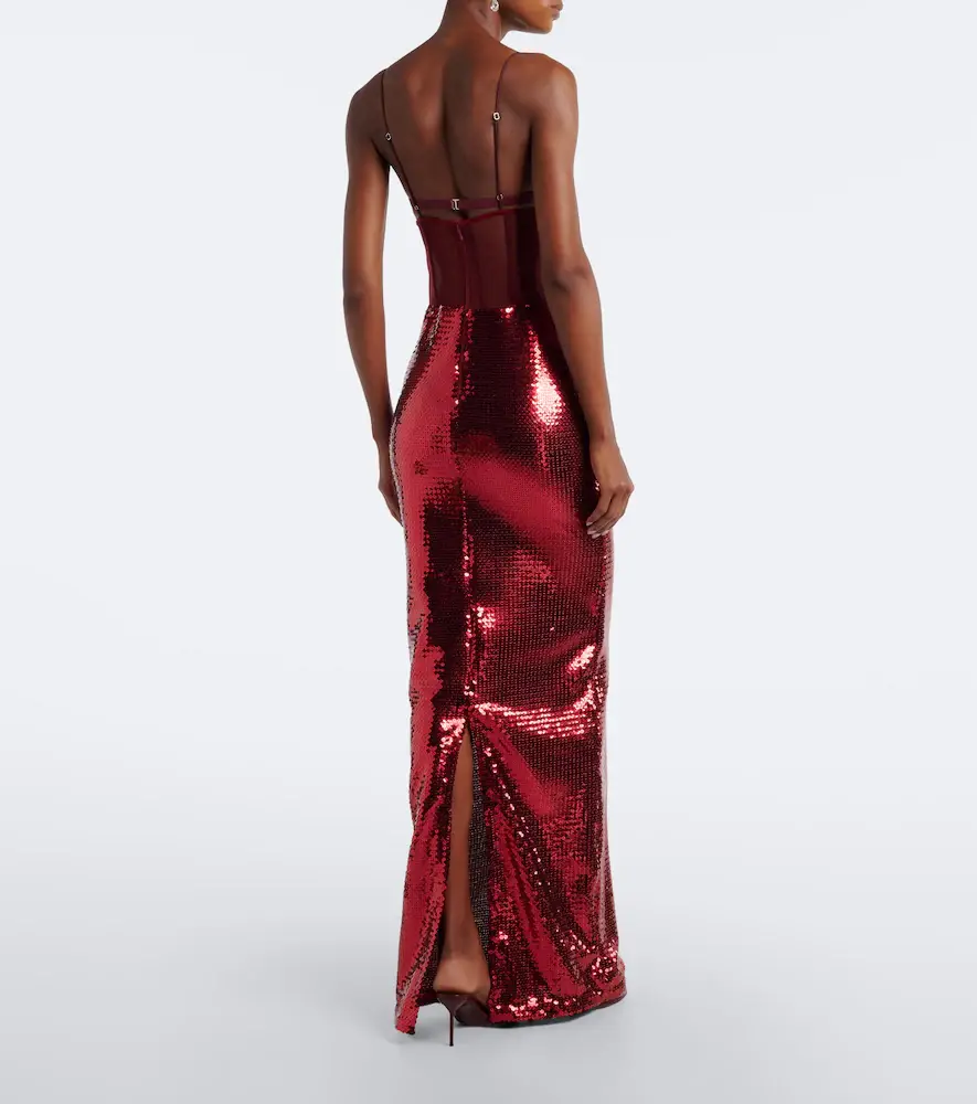 Nensi Dojaka Sequined cutout gown | Thumbnail 2
