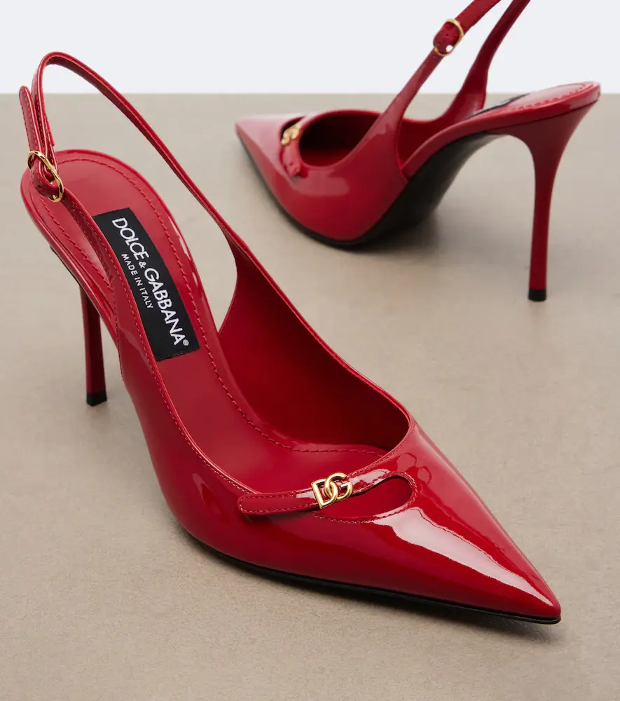 Dolce & Gabbana DG patent leather slingback pumps | Thumbnail 2