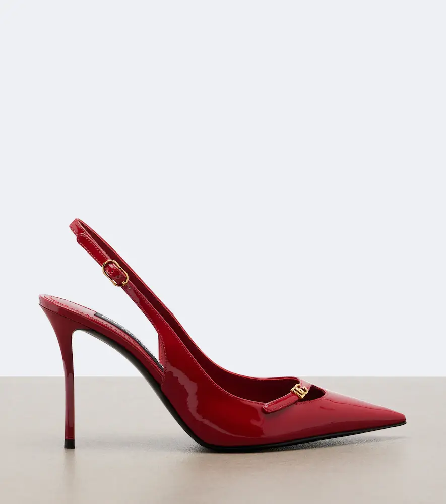 Dolce & Gabbana DG patent leather slingback pumps | Thumbnail 4