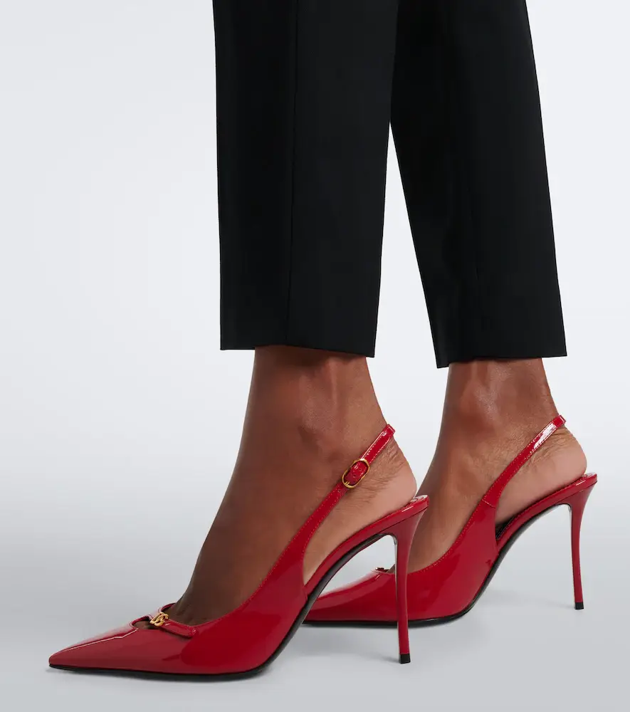 Dolce & Gabbana DG patent leather slingback pumps | Thumbnail 5