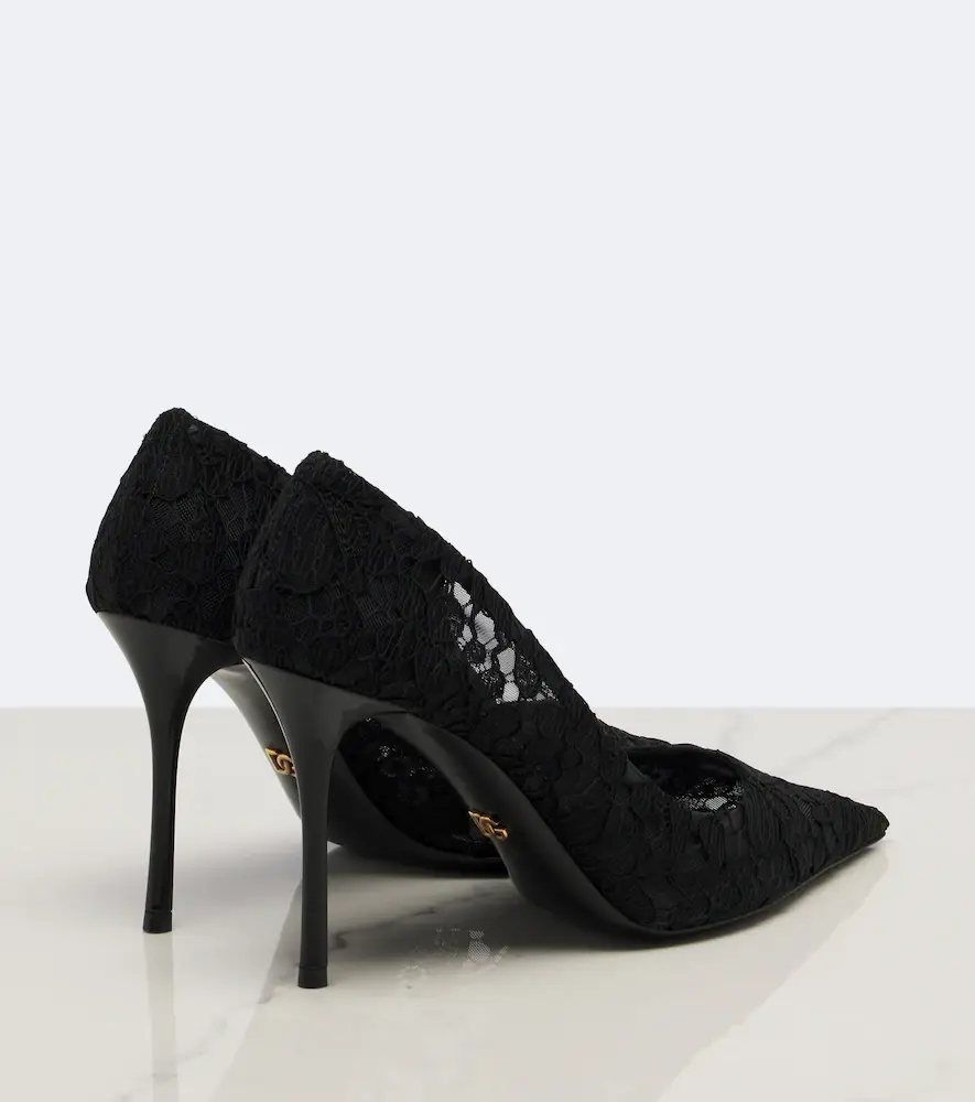 Dolce & Gabbana Leather-trimmed lace pumps | Thumbnail 2 Dolce & Gabbana Leather-trimmed lace pumps | Thumbnail 2