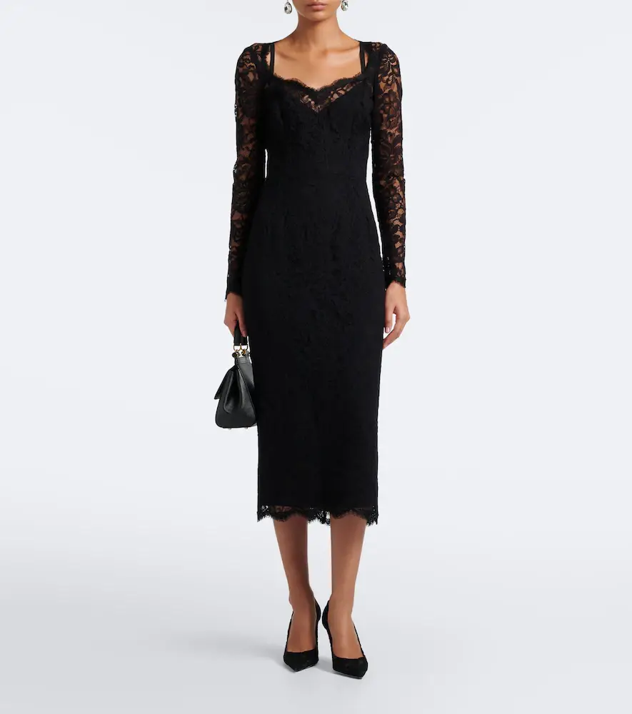 Dolce & Gabbana Leather-trimmed lace pumps | Thumbnail 6 Dolce & Gabbana Leather-trimmed lace pumps | Thumbnail 6