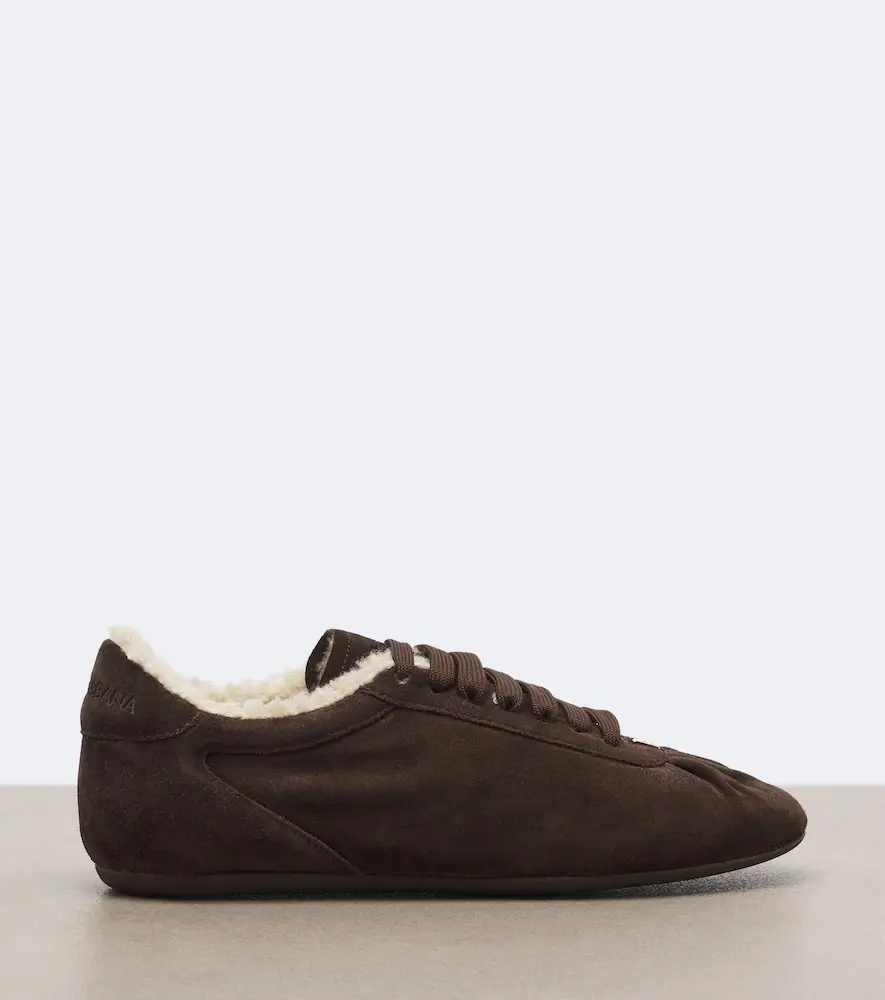 Dolce & Gabbana DG teddy-trimmed suede sneakers | Thumbnail 2 Dolce & Gabbana DG teddy-trimmed suede sneakers | Thumbnail 2