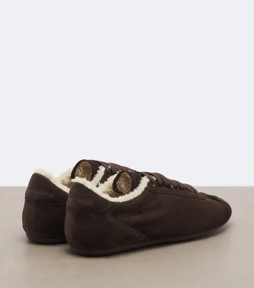 Dolce & Gabbana DG teddy-trimmed suede sneakers | Thumbnail 4 Dolce & Gabbana DG teddy-trimmed suede sneakers | Thumbnail 4