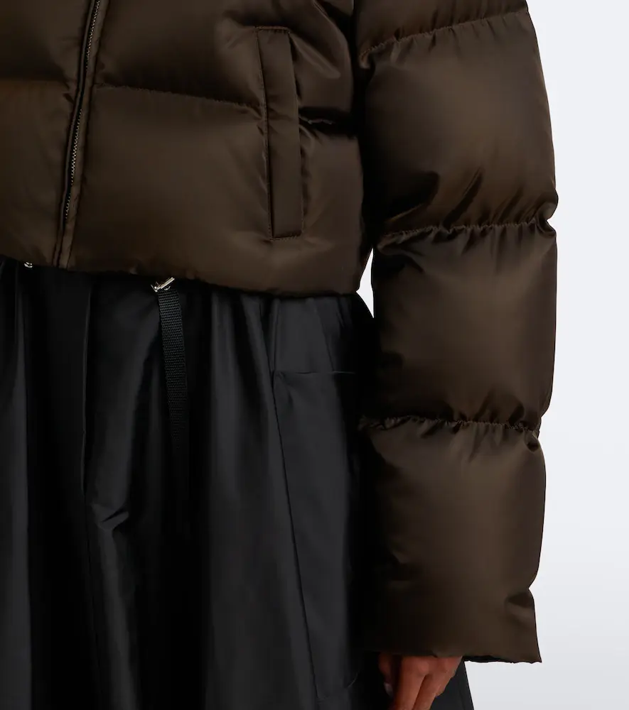 Prada Cropped Re-Nylon down jacket | Thumbnail 3 Prada Cropped Re-Nylon down jacket | Thumbnail 3