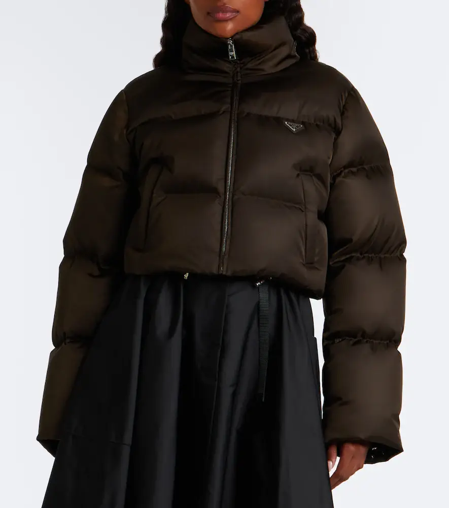 Prada Cropped Re-Nylon down jacket | Thumbnail 5 Prada Cropped Re-Nylon down jacket | Thumbnail 5