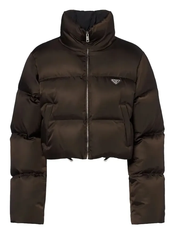 Prada Cropped Re-Nylon down jacket