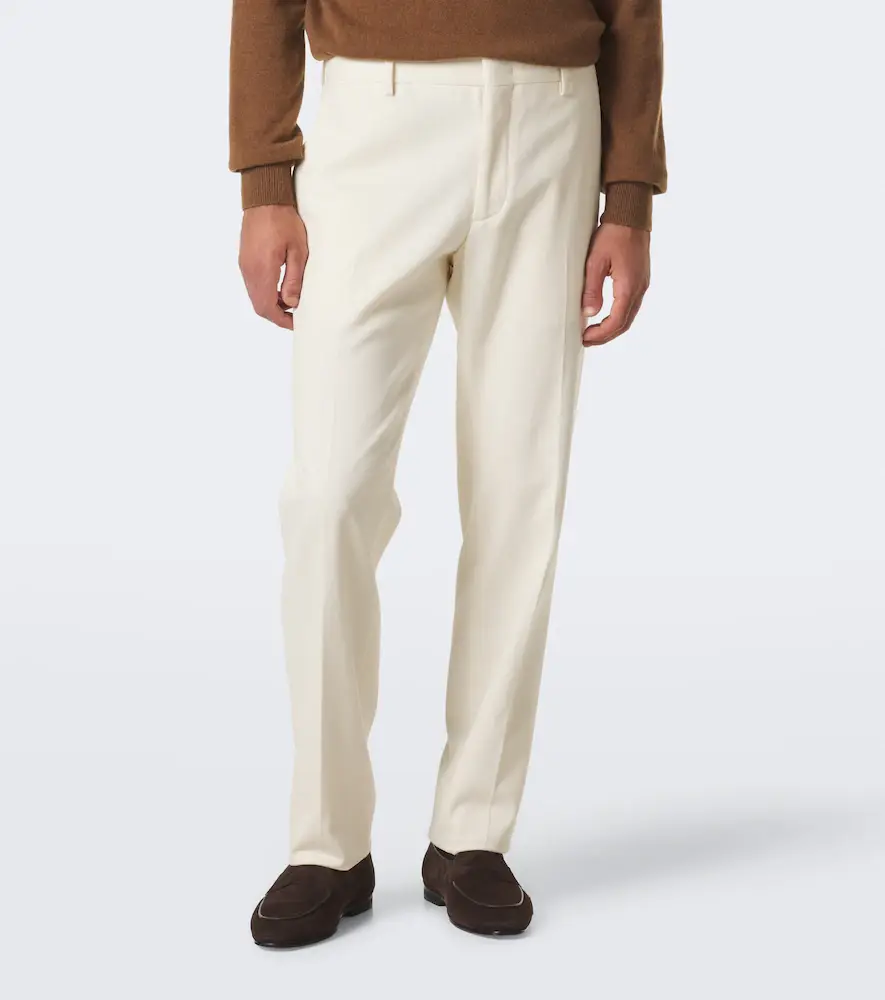 Zegna Cotton and cashmere slim pants | Thumbnail 5 Zegna Cotton and cashmere slim pants | Thumbnail 5