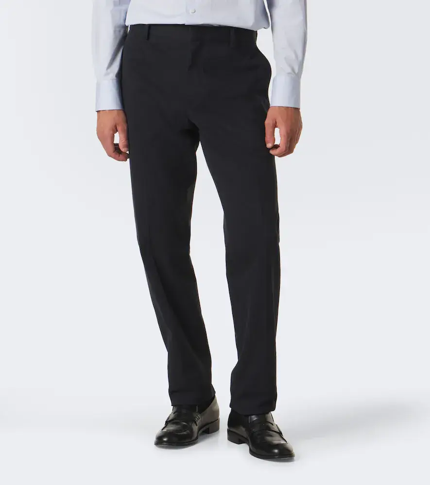 Zegna Cotton and cashmere slim pants | Thumbnail 3