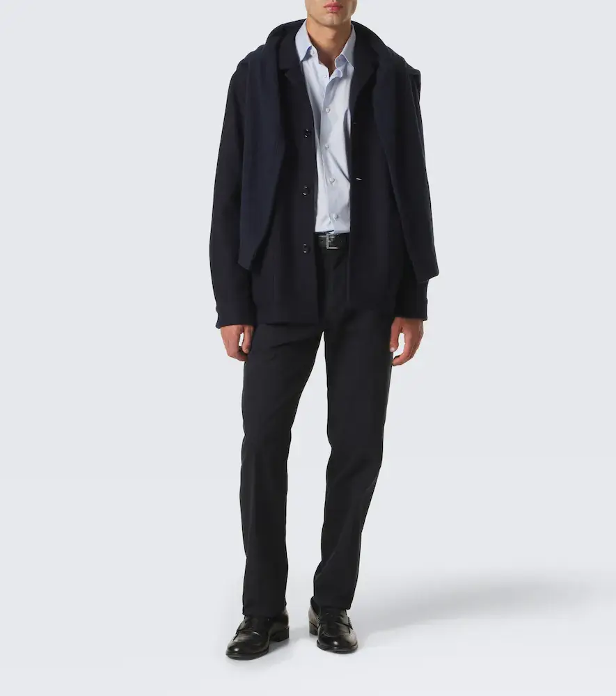 Zegna Cotton and cashmere slim pants | Thumbnail 4