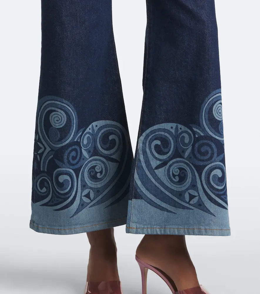La DoubleJ Cropped printed flared jeans | Thumbnail 3