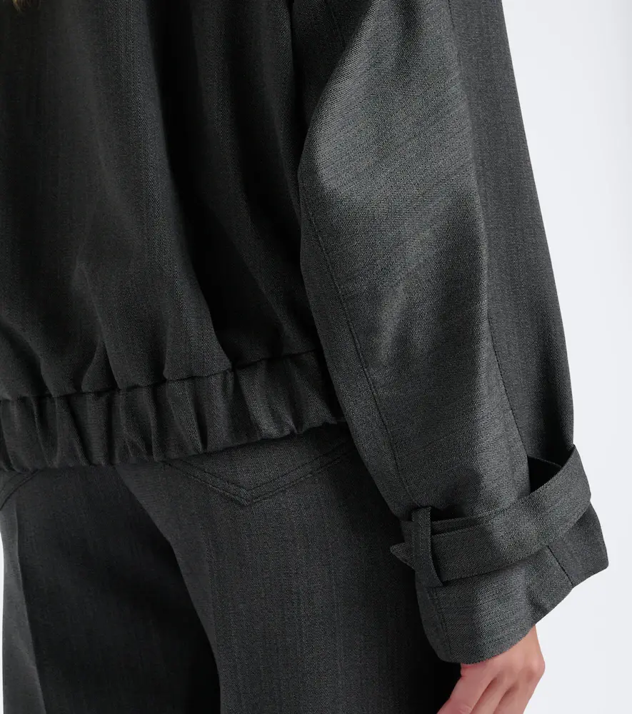 Victoria Beckham Virgin wool bomber jacket | Thumbnail 3 Victoria Beckham Virgin wool bomber jacket | Thumbnail 3