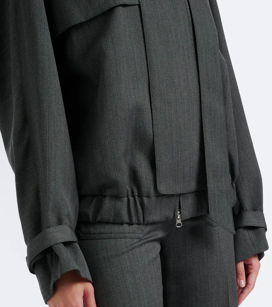 Victoria Beckham Virgin wool bomber jacket | Thumbnail 6 Victoria Beckham Virgin wool bomber jacket | Thumbnail 6
