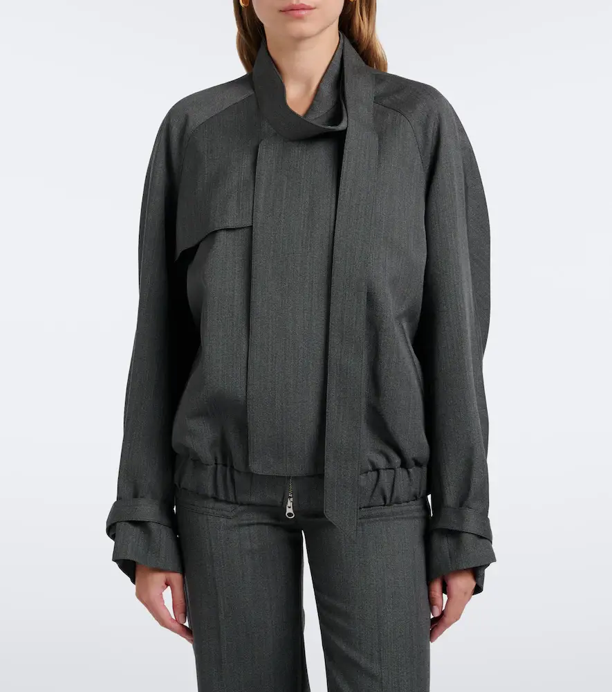 Victoria Beckham Virgin wool bomber jacket | Thumbnail 7 Victoria Beckham Virgin wool bomber jacket | Thumbnail 7
