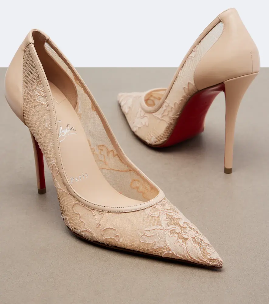 Christian Louboutin Miss Z leather-trimmed lace pumps | Thumbnail 2 Christian Louboutin Miss Z leather-trimmed lace pumps | Thumbnail 2
