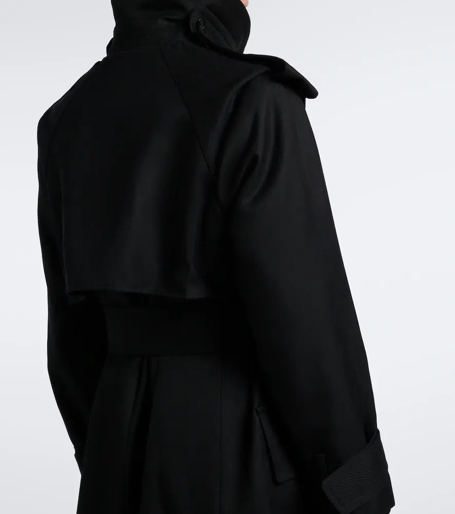 Victoria Beckham Philippa virgin wool twill trench coat | Thumbnail 4 Victoria Beckham Philippa virgin wool twill trench coat | Thumbnail 4