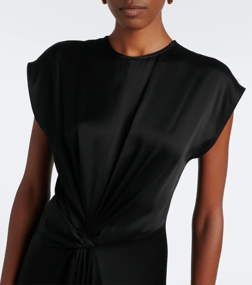 Victoria Beckham Aria draped satin gown | Thumbnail 2 Victoria Beckham Aria draped satin gown | Thumbnail 2