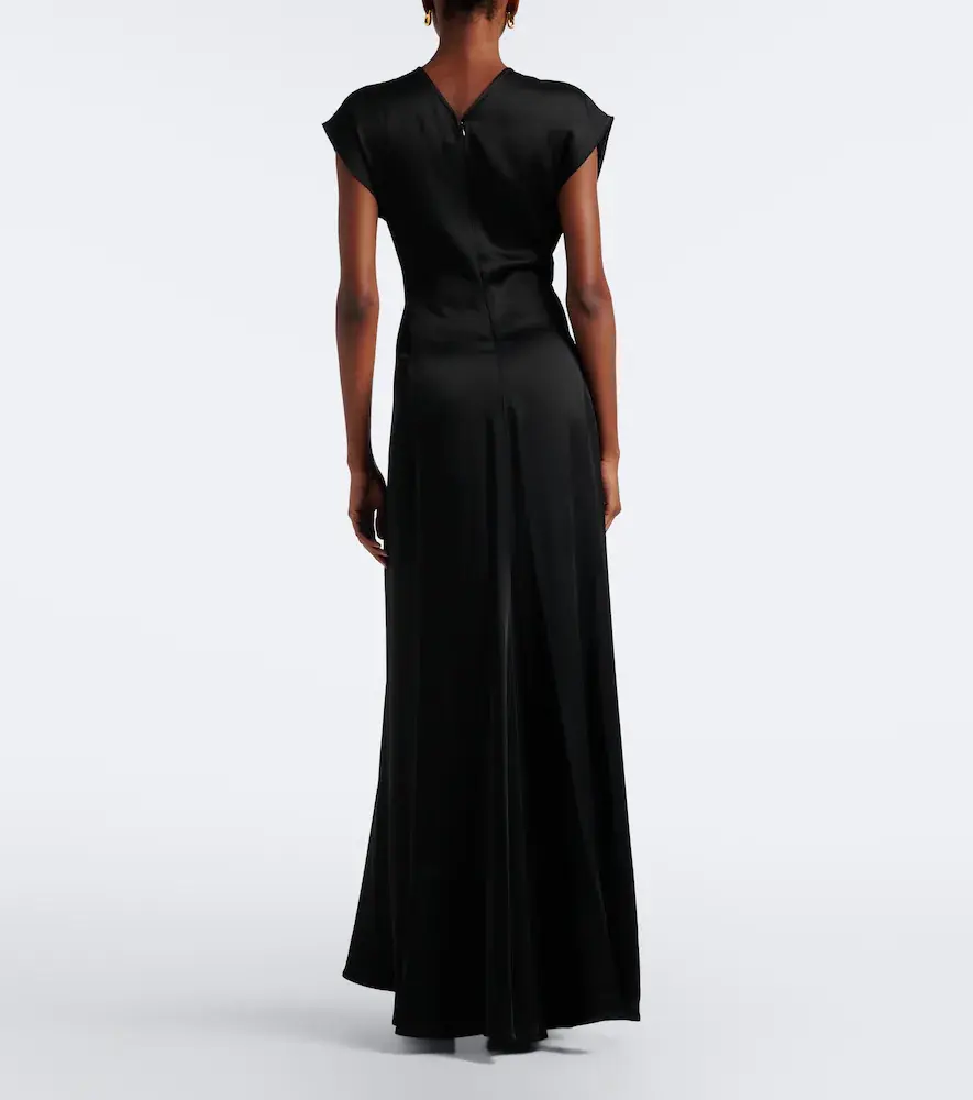 Victoria Beckham Aria draped satin gown | Thumbnail 5 Victoria Beckham Aria draped satin gown | Thumbnail 5