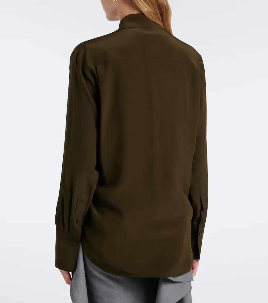 Victoria Beckham Cutout silk crêpe de chine blouse | Thumbnail 6 Victoria Beckham Cutout silk crêpe de chine blouse | Thumbnail 6
