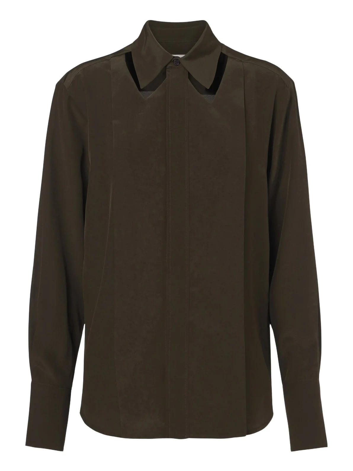 Victoria Beckham Cutout silk crêpe de chine blouse
