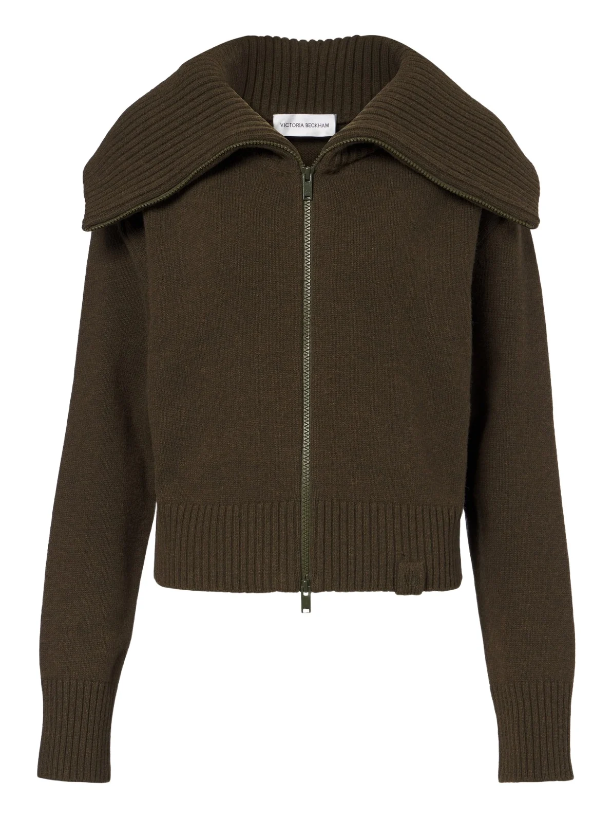 Wool-blend zip-up cardigan Wool-blend zip-up cardigan