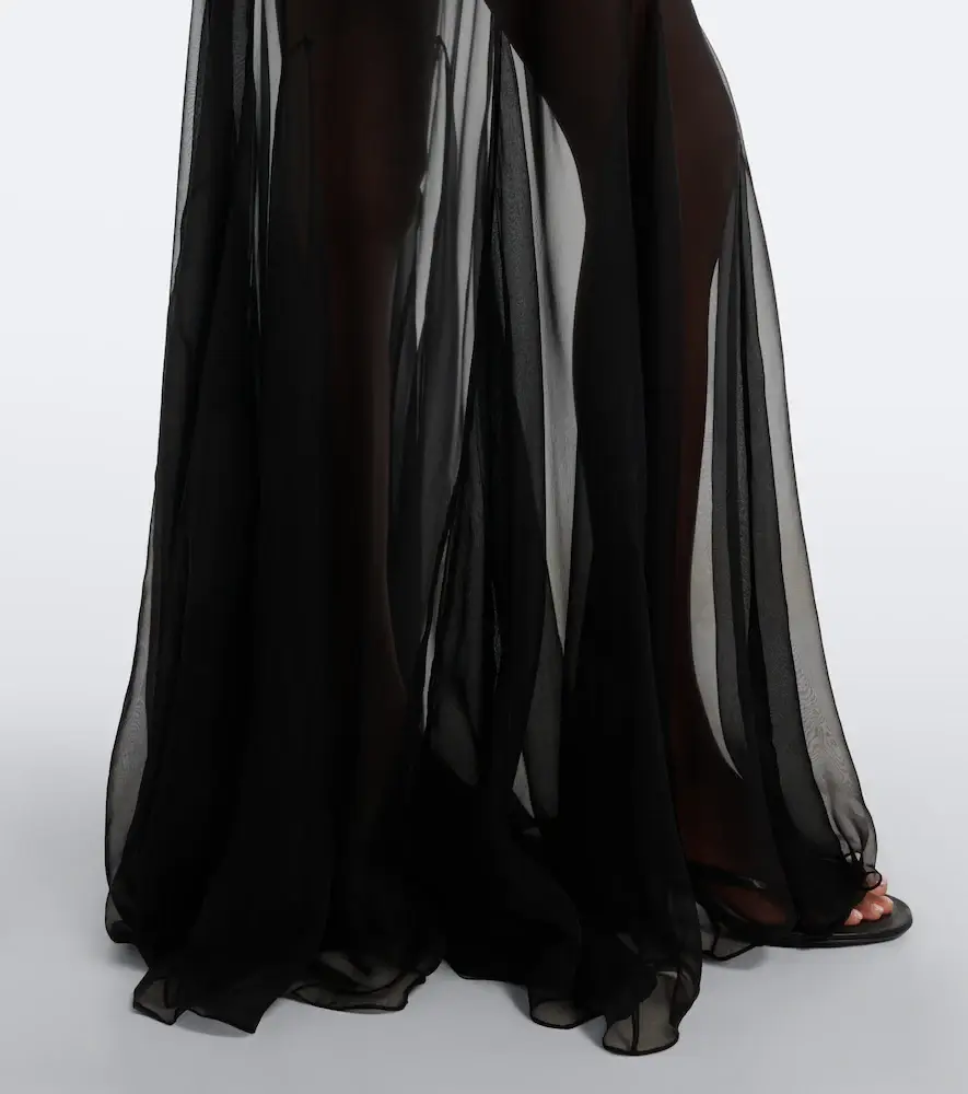 Jean Paul Gaultier Knitted silk-trimmed shirt dress | Thumbnail 2 Jean Paul Gaultier Knitted silk-trimmed shirt dress | Thumbnail 2
