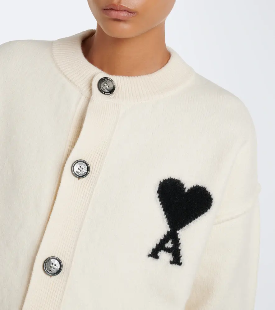 AMI PARIS Ami de Coeur virgin wool cardigan | Thumbnail 3 AMI PARIS Ami de Coeur virgin wool cardigan | Thumbnail 3