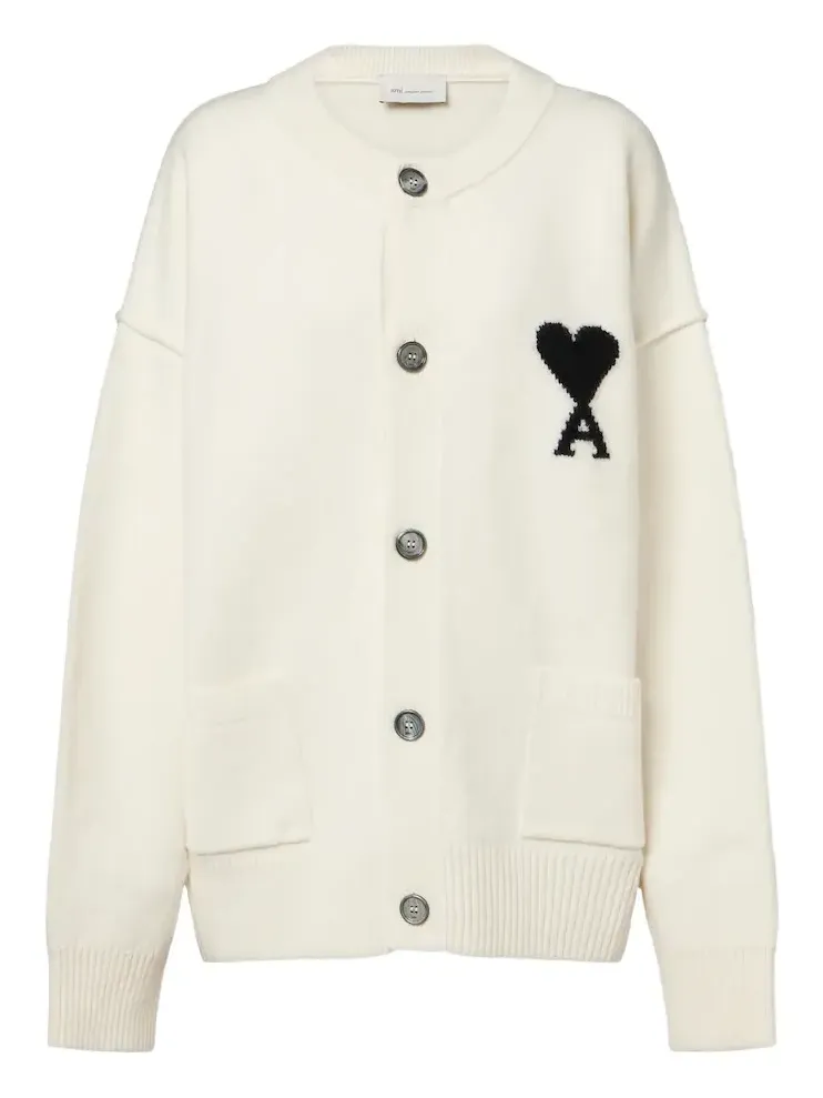 AMI PARIS Ami de Coeur virgin wool cardigan