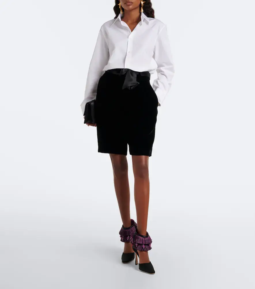 Manolo Blahnik Sorolla embellished fringed satin pumps | Thumbnail 6