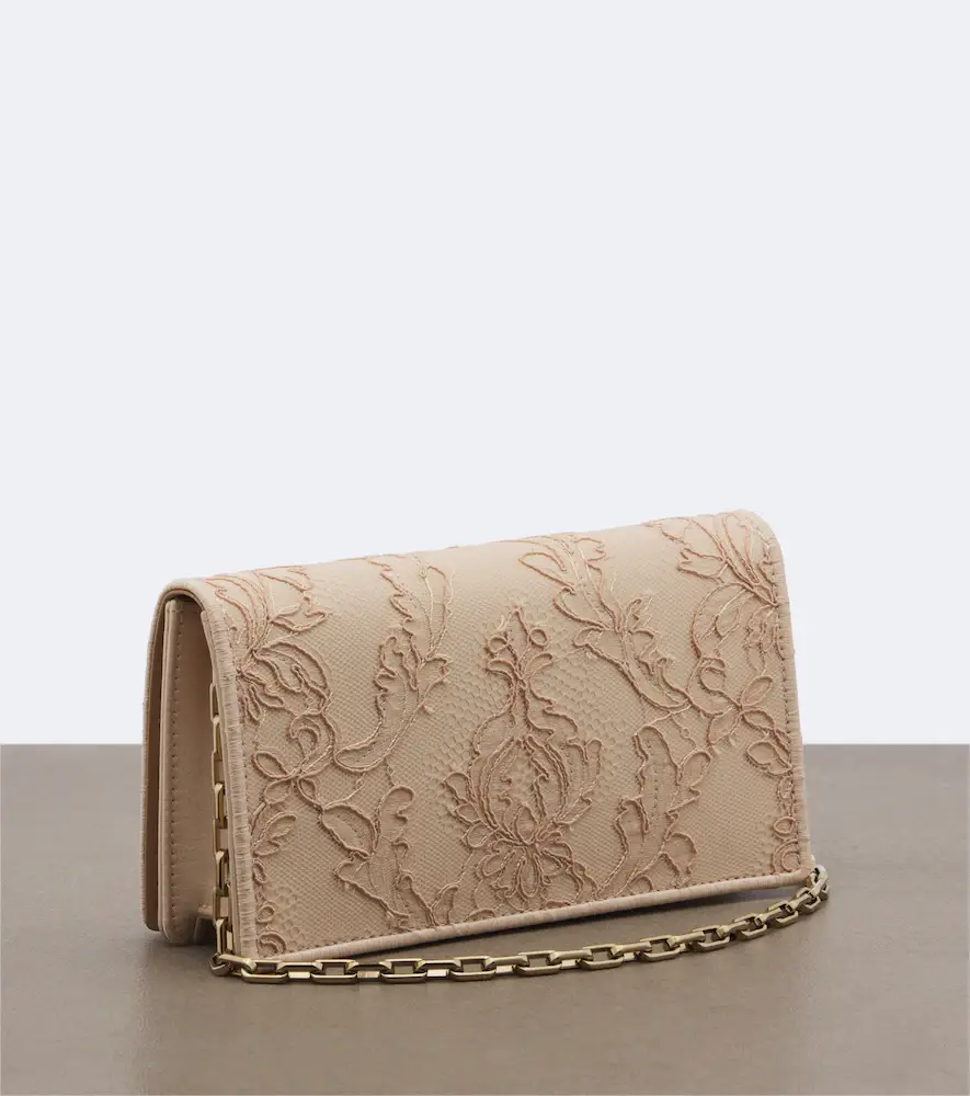 Christian Louboutin Bettina Small lace crêpe satin clutch | Thumbnail 3