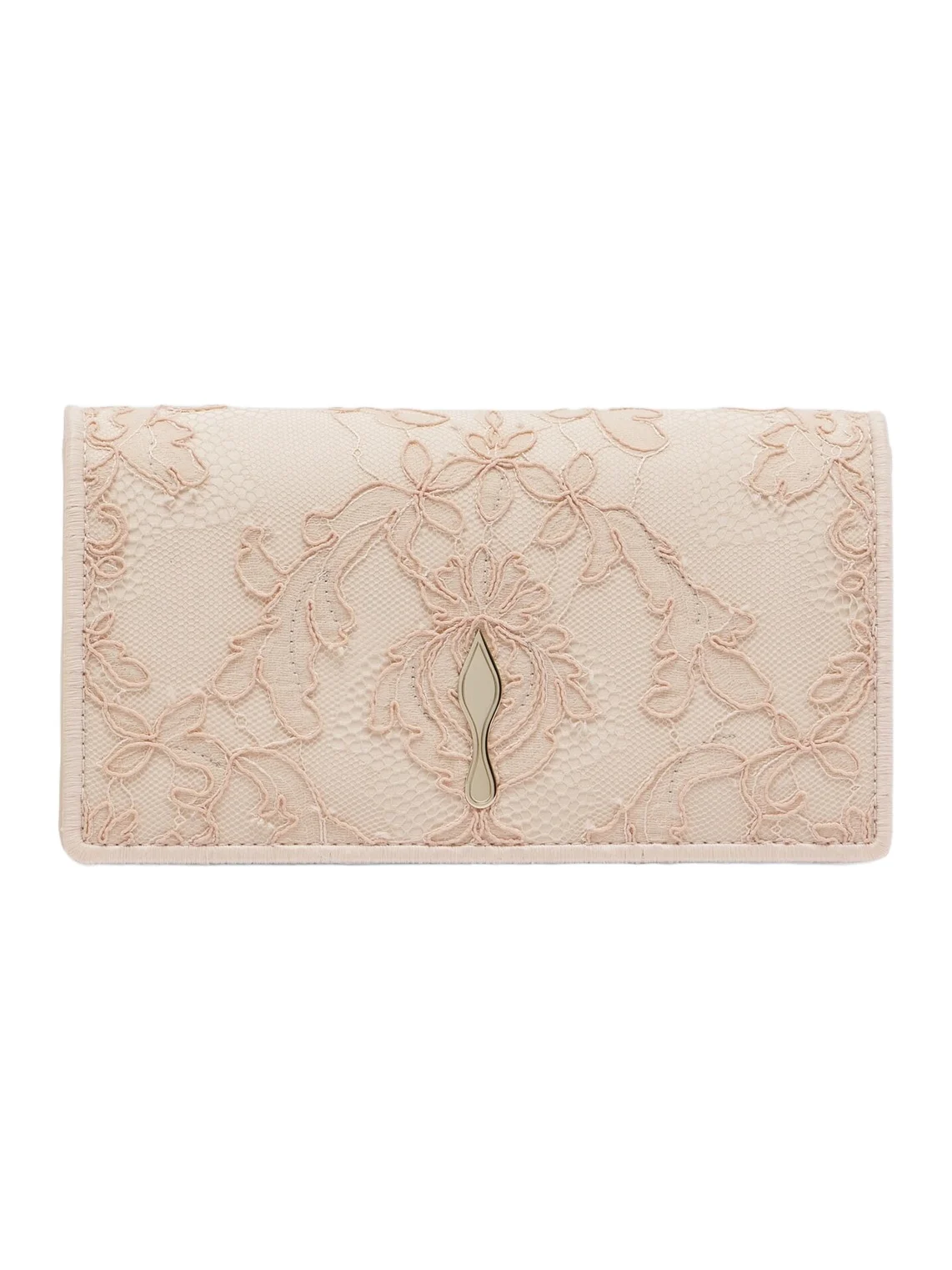 Christian Louboutin Bettina Small lace crêpe satin clutch