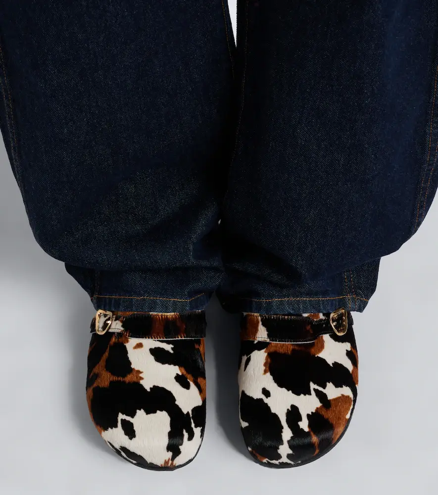 Ancient Greek Sandals Vasilitsa shearling-trimmed calf hair clogs | Thumbnail 6 Ancient Greek Sandals Vasilitsa shearling-trimmed calf hair clogs | Thumbnail 6