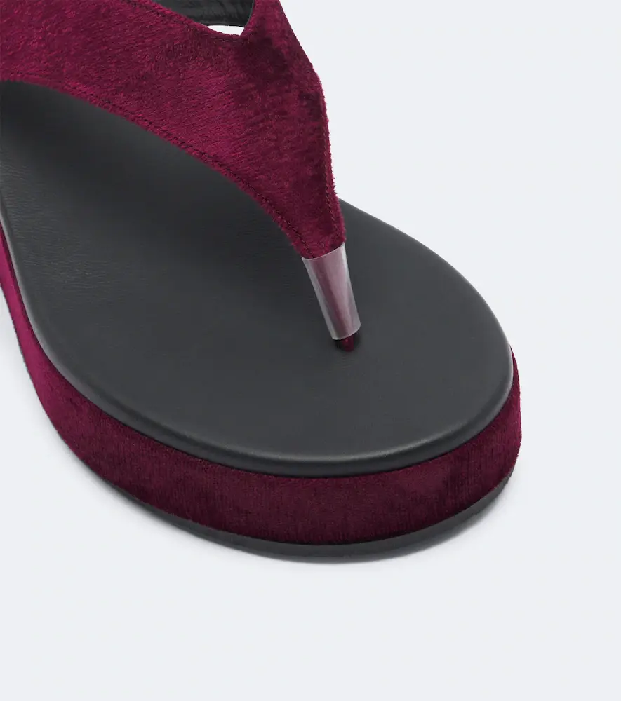 Ancient Greek Sandals Charys velvet platform thong sandals | Thumbnail 2 Ancient Greek Sandals Charys velvet platform thong sandals | Thumbnail 2