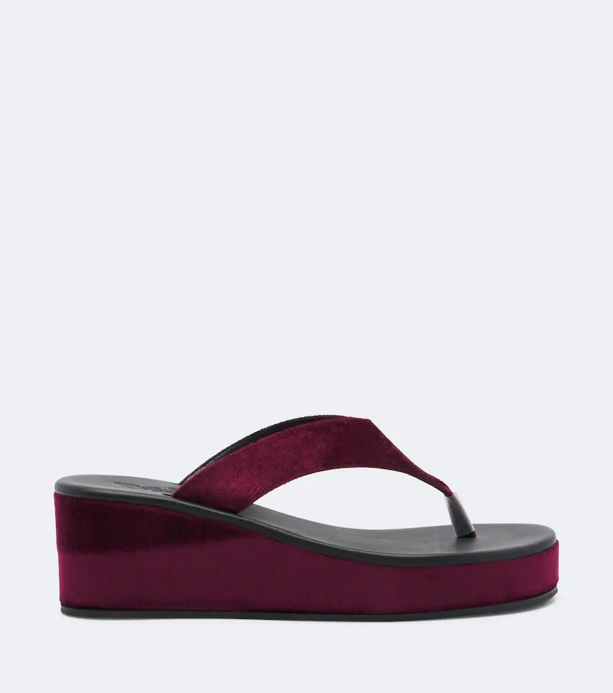 Ancient Greek Sandals Charys velvet platform thong sandals | Thumbnail 3 Ancient Greek Sandals Charys velvet platform thong sandals | Thumbnail 3