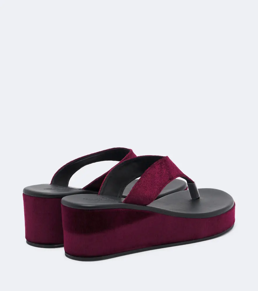Ancient Greek Sandals Charys velvet platform thong sandals | Thumbnail 4 Ancient Greek Sandals Charys velvet platform thong sandals | Thumbnail 4