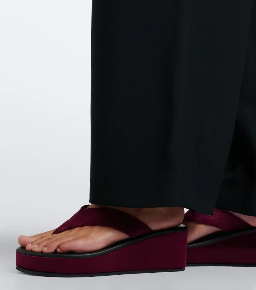 Ancient Greek Sandals Charys velvet platform thong sandals | Thumbnail 5 Ancient Greek Sandals Charys velvet platform thong sandals | Thumbnail 5