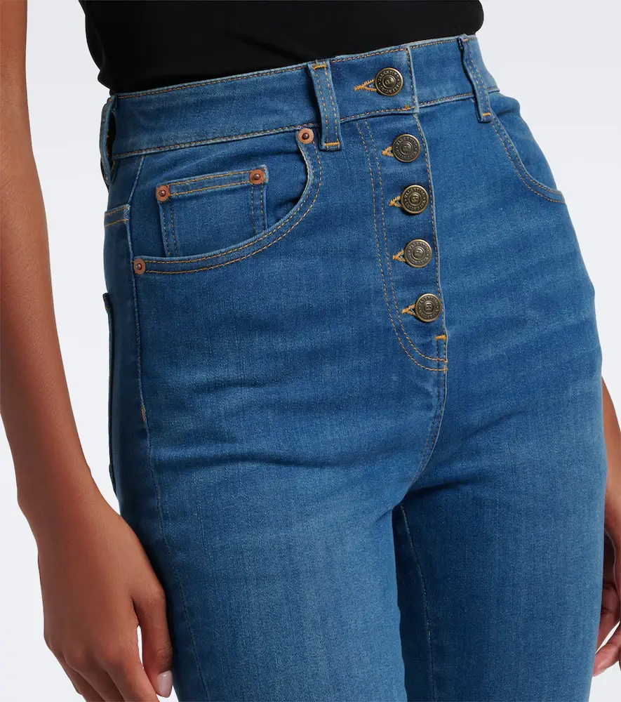 Valentino Garavani Lace-trimmed skinny jeans | Thumbnail 4