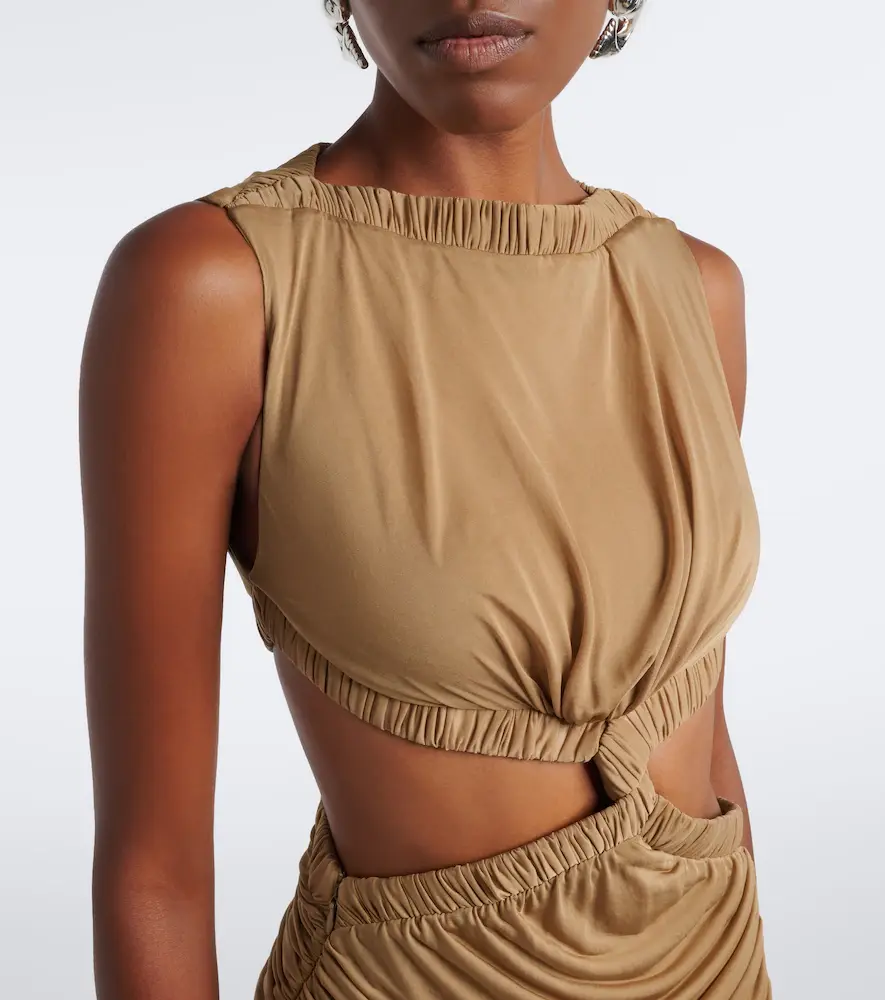 Christopher Esber Theia cutout draped asymmetric midi dress | Thumbnail 2