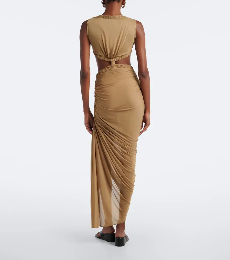 Christopher Esber Theia cutout draped asymmetric midi dress | Thumbnail 3