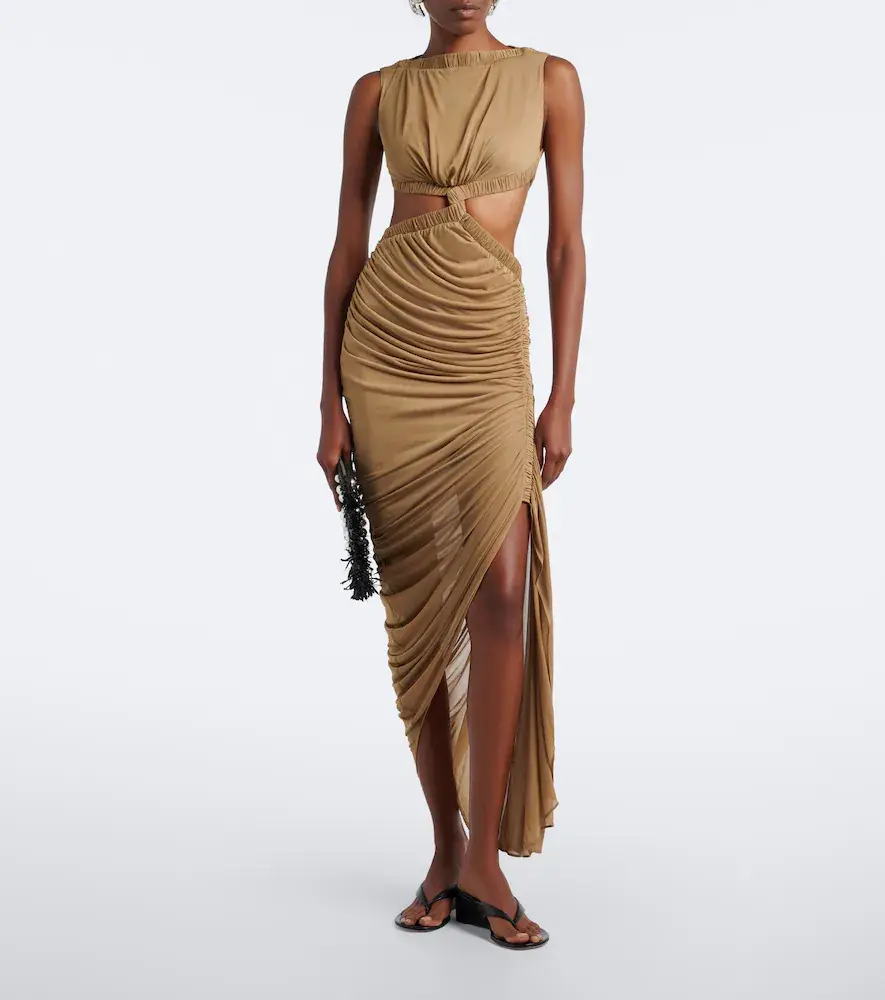 Christopher Esber Theia cutout draped asymmetric midi dress | Thumbnail 5
