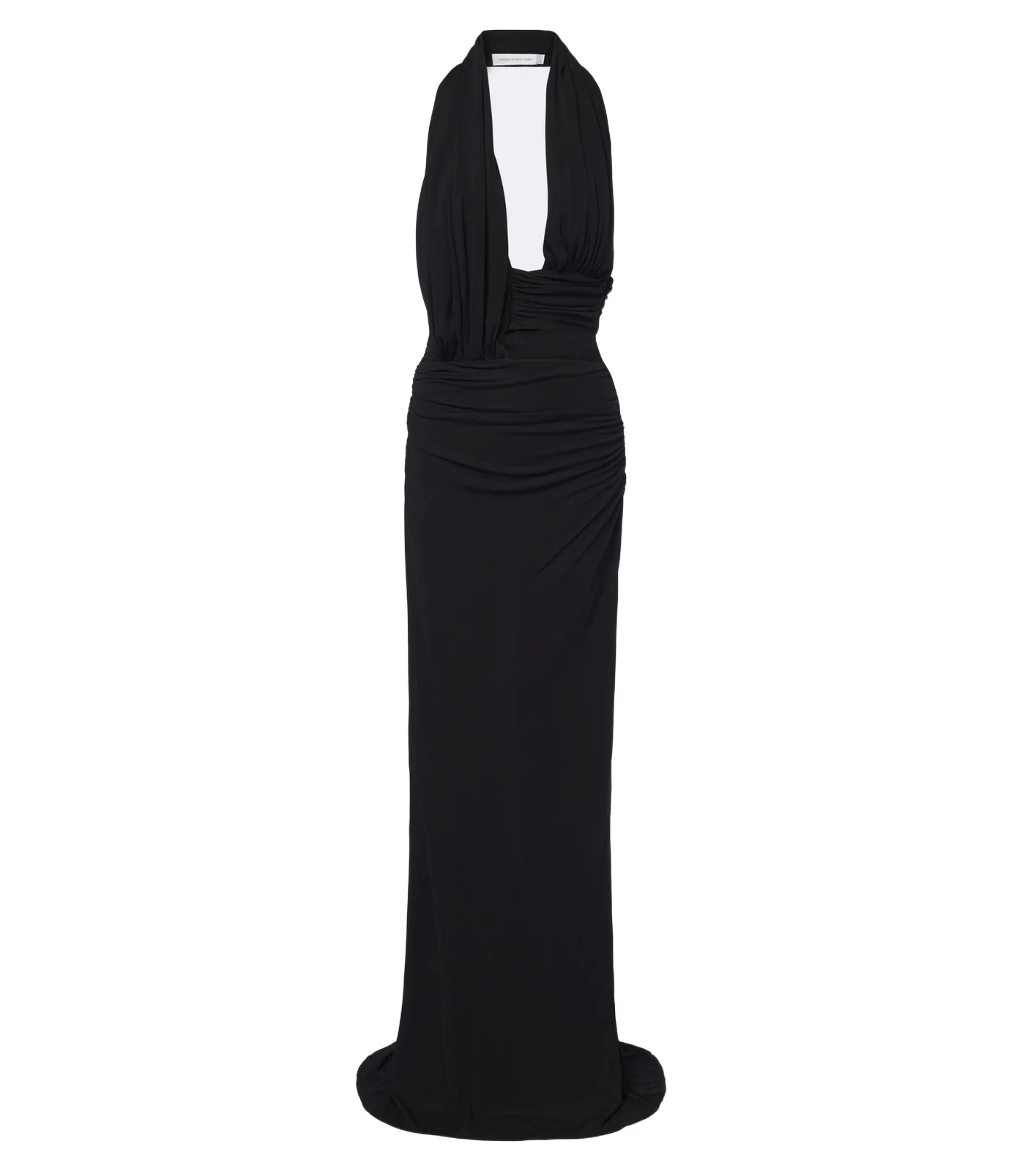Draped halterneck jersey gown Draped halterneck jersey gown