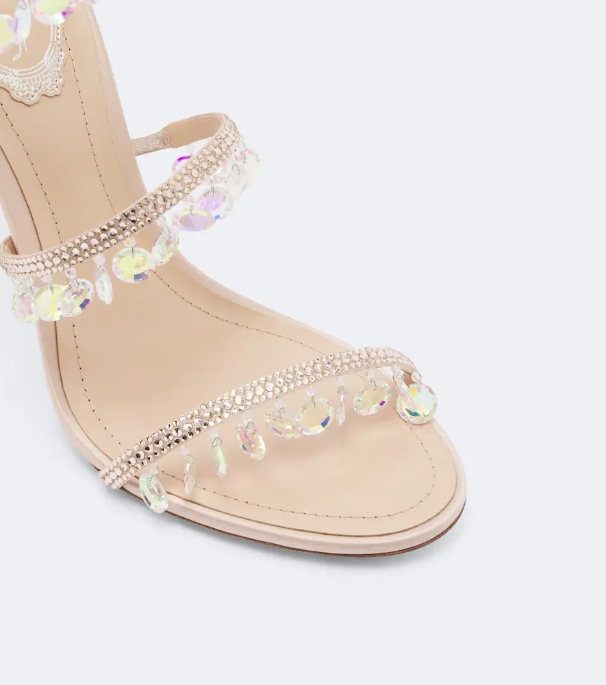 René Caovilla Chandelier embellished satin sandals | Thumbnail 3 René Caovilla Chandelier embellished satin sandals | Thumbnail 3