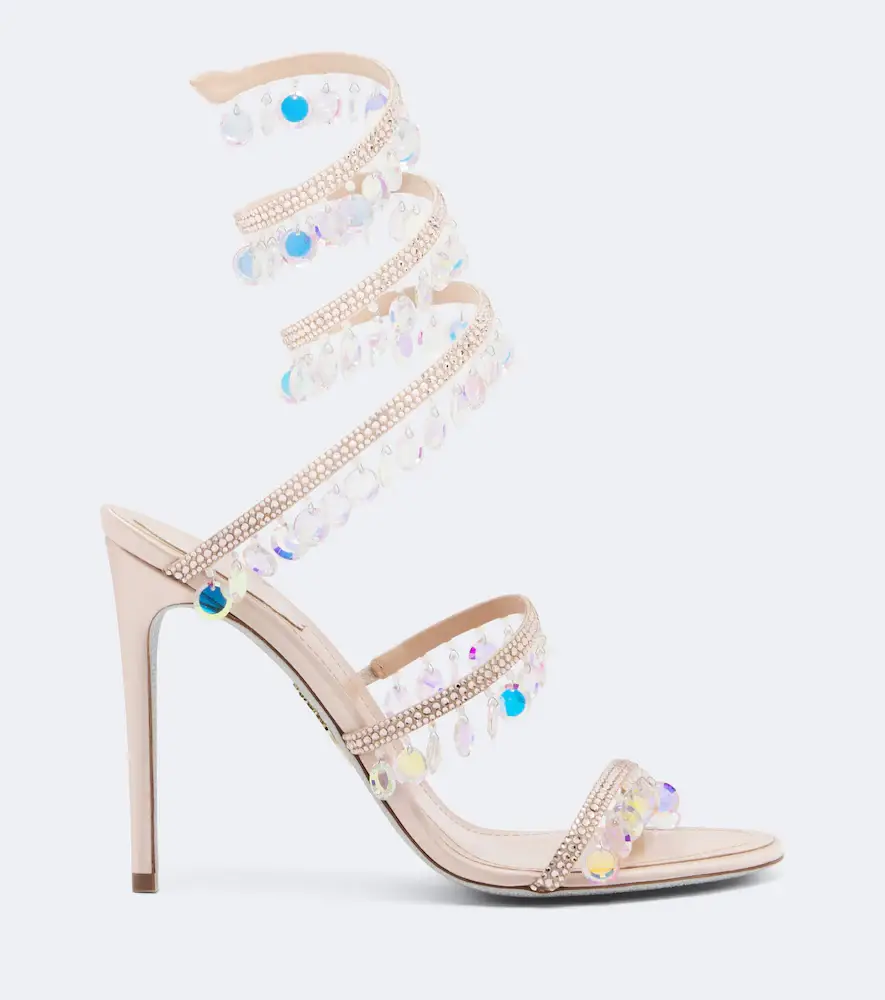 René Caovilla Chandelier embellished satin sandals | Thumbnail 4 René Caovilla Chandelier embellished satin sandals | Thumbnail 4