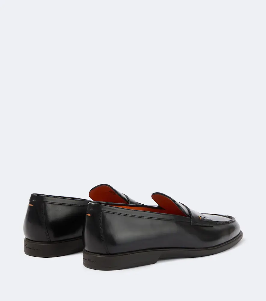 Santoni Milo leather penny loafers | Thumbnail 3